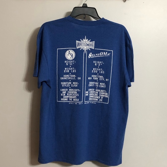WWE licensed WrestleMania 33 T-shirt- “AJ Styles vs Shane O Mac” - Large - Picture 5 of 10